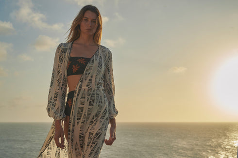 Tertulia Crepe Chine Maxi Dress / Cream Canoe